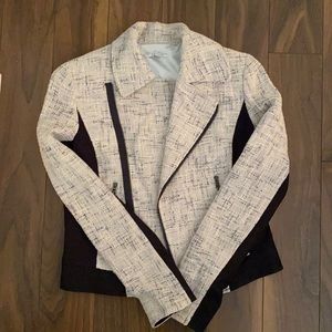 T Tahari mixed media blazer size US 2